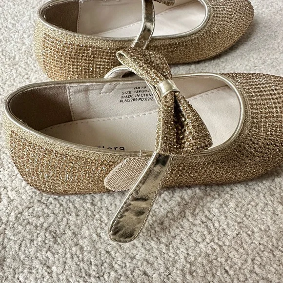 Set of Link’s Pink Soft Flats size 13 & Golden Mary Jane Ballet Flats size 13 - Picture 11 of 12